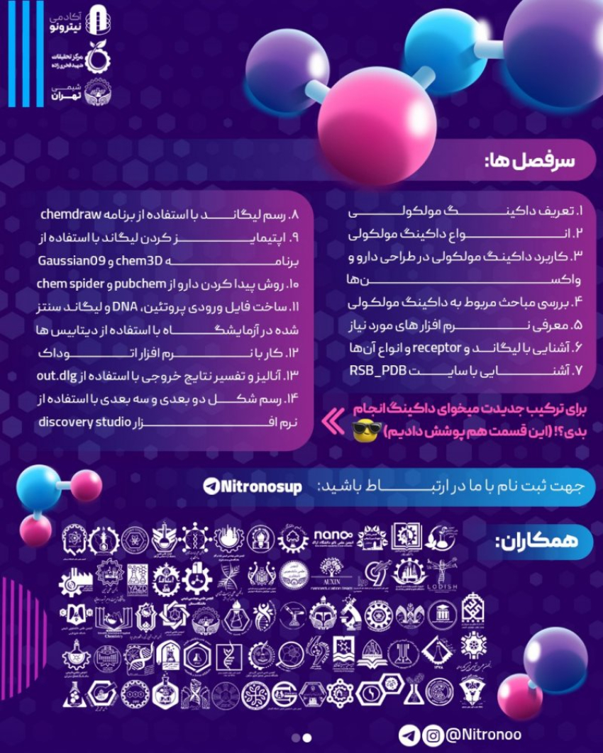 ورکشاپ جامع داکینگ مولکولی برای طراحی دارو (Molecular Docking)